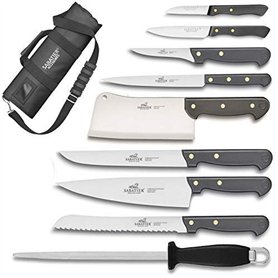 Sabatier Cuisine d'aujourd'hui - Mallette de cuisinier avec 8 couteaux de cuisine + 1 fusil à aiguiser - Fabriqué en France