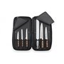 Sabatier - Mallette Cuisinier Chef Apprenti Périgord 5 Couteaux de Cuisine Manches Noyer + 1 Fusil à Aiguiser - Fabriqué en Fran
