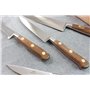 Sabatier - Mallette Cuisinier Chef Apprenti Périgord 5 Couteaux de Cuisine Manches Noyer + 1 Fusil à Aiguiser - Fabriqué en Fran
