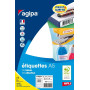 AGIPA Etui A5 (16F) de 320 étiquettes multi-usage Permanentes 25x48