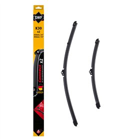 SWF Connect - K30 - Kit de Balais d’essuie-glace plats 650 mm / 400 mm fabriqués en Allemagne pour une performance d’essuyage op