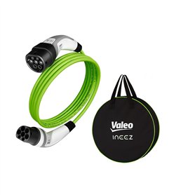 VALEO Ineez - 652102 - Câble de Charge pour véhicules électriques ou Hybrides Rechargeables avec Sac de Transport - Type 2 vers