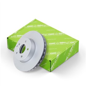VALEO - Disque de frein peint - 672758 - Boîte de 1 disque ventilé - Essieu avant - Qualité et design similaires à l'OE - Valeo