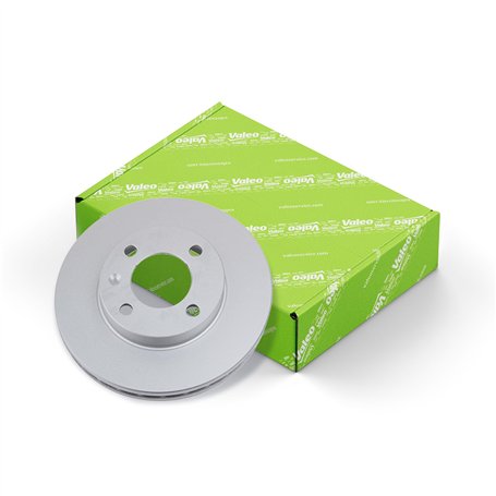 VALEO - Disque de frein peint - 672763 - Boîte de 1 disque ventilé - Essieu avant - Qualité et design similaires à l'OE - Valeo