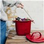 Seau à Compost, bac à Compost de Cuisine 4L, Céramique, Design et Pratique, Anti-Odeur et Facile à Nettoyer, Noir Truffe