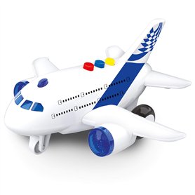 BABY CHALLENGE - Avion Long Courrier - Véhicule De Transport - 021170-1/400 - Prêt à Rouler - Piles incluses - Véhicule Friction