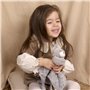 DODO D'AMOUR - Doudou Carré - Ours - 053932 - Gris - Polaire Alvéolée - Cadeau Naissance - Peluche - Bébé - Doux - Lavable en Ma