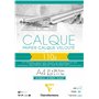 Clairefontaine 975106C Bloc Collé Papier Calque - 40 Feuilles Papier Calque Hautement Transparent - A4 21x29