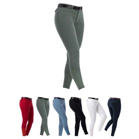 Riding World Pantalon d'équitation pour femme et enfant Alexandrie | Pantalon d'équitation avec genoux en tissu | avec poches av