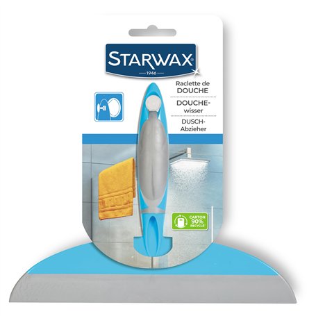 STARWAX - Raclette de Douche - Idéale pour Nettoyer les Parois de Douche - Fabriquée en France - 1 pièce