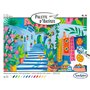 Sentosphère – Palette d'Artiste – La Ville Bleue – Peinture Acrylique - Création Relaxant - Adultes – 14 à 16 couleurs – toilée 