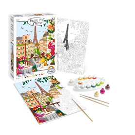 Sentosphère – Palette d'Artiste – Paris – Peinture Acrylique - Création Relaxant - Adultes – 14 à 16 couleurs – toilée contrecol