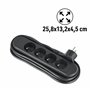 Electraline 32057 Bloc Multiprises 4 Prises Françaises avec Enrouleur Prises 16A, Câble 3 M, H05VV-F 3G1.5 mm², Fiche plate