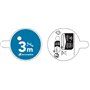 Electraline 32057 Bloc Multiprises 4 Prises Françaises avec Enrouleur Prises 16A, Câble 3 M, H05VV-F 3G1.5 mm², Fiche plate