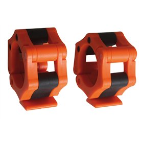 Stop disque barre olympique orange x2