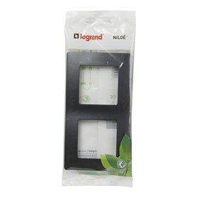 Legrand 396416 cadre ou plaque pour mécanisme Niloé 2 éléments noir