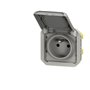 prise de courant - 2p+t - gris - composable - legrand plexo 069551l