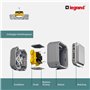 LEGRAND, Plexo New 069806L Interrupteur double pour pièces humides/double bouton-poussoir + bouton-poussoir et contact inverseur