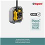 LEGRAND, Plexo New 069806L Interrupteur double pour pièces humides/double bouton-poussoir + bouton-poussoir et contact inverseur