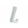 Legrand, Perfect-Fit 694501 Multiprise coudée à 45° 4 prises murales et sur table Câble de 1 m Blanc