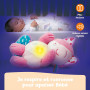 VTech - Mon Chaton Douce Nuit Rose - Peluche Qui Respire et Ronronne, Veilleuse Bébé Musicale et Lumineuse - Peluche Respirante 