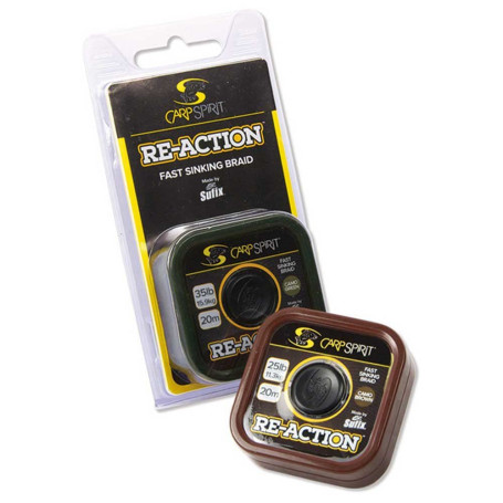 CARP SPIRIT TRESSE A BAS DE LIGNE RE-ACTION BRAID CAMO BROWN - 20M