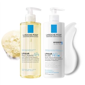 La Roche-Posay | Routine Lipikar | Huile lavante AP+ & Baume AP+M | Répare