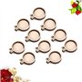 EXCEART Lot de 15 mini cercles à broder en bois, cercle rond, point de croix, anneau, cadre en bois, pour broderie, bricolage, 3
