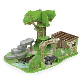 Papo - 80011 - Coffret La Réserve avec 2 Figurines incluses - Animaux Sauvages - Figurine Peinte à la Main - pour Enfant - Fille