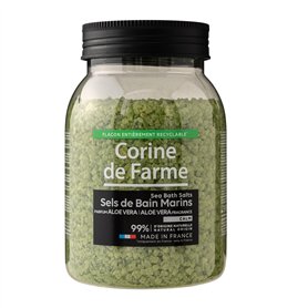 Corine de Farme Sels de Bain Marins Sensual à l'Aloe Vera - Relaxation et Bien-être - Hydratation et Douceur pour la Peau - 100%