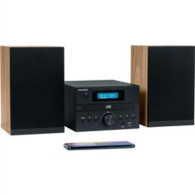 Micro Chaîne - THOMSON - Bluetooth - Radio - CD - MP3 - USB - DAB - Bois et noir