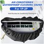 Sac à Laver du Conditionneur,Sac De Nettoyage De Climatisation Noir Fixation Murale éTanche à La PoussièRe Lavage Sac De Protect