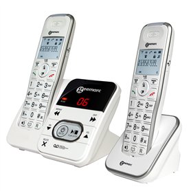 Geemarc Amplidect 295 Duo - Téléphone Amplifié sans Fil et Son Combiné Additionnel avec Répondeur