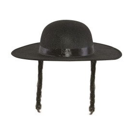 P'TIT CLOWN - 91041 - Chapeau de Rabbin - Rabbi's Hat - Imitation lainage Rabbi Jacob - Accessoire de Déguisement pour Carnaval