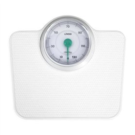 Pese-personne mécanique rétro - LIVOO - DOM490 - Sans pile - Max 136 kg - Métal antidérapant - Blanc