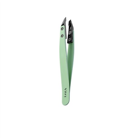 Vitry Pince à épiler couleur mors biais céramique vert pale