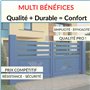 Déco Fer Forgé- Pivot pour Portail - Grandes Charges - Acier A Visser Reglable 115 mm x 80 mm-Ouvre Porte Portail Battant- KIT 2