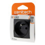 Prise simple 2P+T encastrable - à composer - métal Noir brossé - Kouro - Zenitech