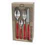 Couverts Pradel essentiel Colorfull Rouge Métal 20 Pièces