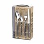 LOU LAGUIOLE - Valisette avec 24 couverts de table pour 6 personnes - Tradition - Acier inoxydable 18/0, Finition Brillante - Gr