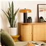 Atmosphera Créateur d'Intérieur - Lampe Cylindrique Jody - Lampe à Poser Vintage pour Chambre, Salon, Bureau - Abat-jour en Verr