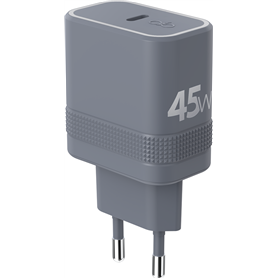 Chargeur USB C Cube 45W Power Delivery UltraGaN Gris + Garantie à vie Force Power
