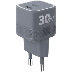 Chargeur USB C Cube 30W Power Delivery UltraGaN Gris + Garantie à vie Force Power