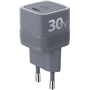Chargeur USB C Cube 30W Power Delivery UltraGaN Gris + Garantie à vie Force Power