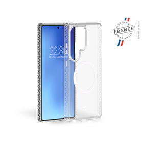 Coque renforcée Magnet Samsung Galaxy S25 Ultra AIR Origine France Garantie 3m Transparente + Garantie à vie - Origine France Ga