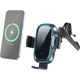 Chargeur sans fil voiture 15W Qi Support Ventilation Noir + Garantie à vie Force Power Lite
