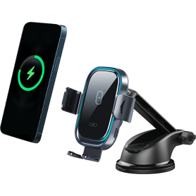Chargeur sans fil voiture 15W Qi Support Pare-brise / Tableau de bord Noir + Garantie à vie Force Power Lite