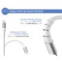 Câble Renforcé USB C / Lightning 3A 2m PD 60W Blanc + Garantie à vie Force Power Lite