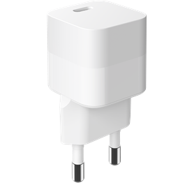 Chargeur USB C 30W Power Delivery GaN Blanc - Origine France Garantie Bigben