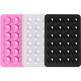 Pack de 3 Supports Ventouses Noir / Rose / Transparent Bigben